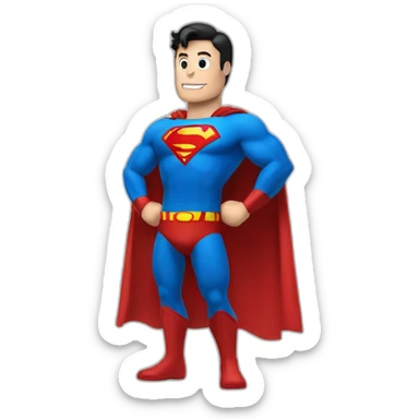 superman with "A" symbol logo sticker