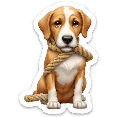 Dog rope  sticker