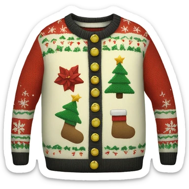 Christmas sweater sticker