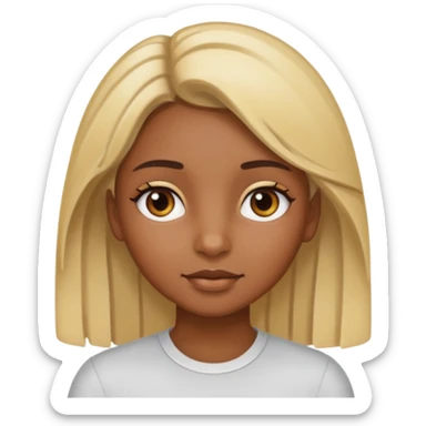 Chica morena con mechas rubias sticker