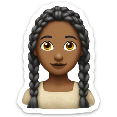 Granjera con trenza sticker