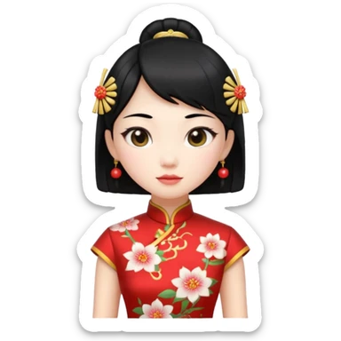 chinese alien, cheongsam
 sticker