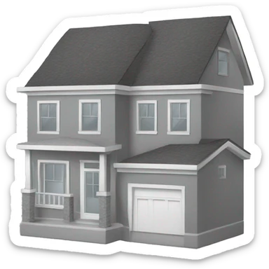 house construction gray sticker