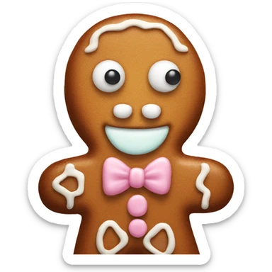 Pastel gingerbread man sticker