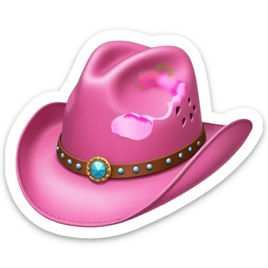 pink cowgirl hat sticker