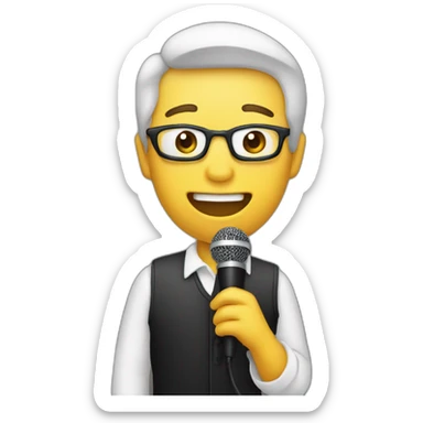 Someone is holding a mic sticker