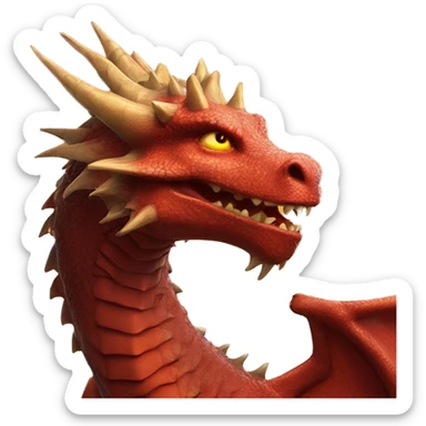 Sunfyre the dragon from house of the dragon. He is gold  sticker