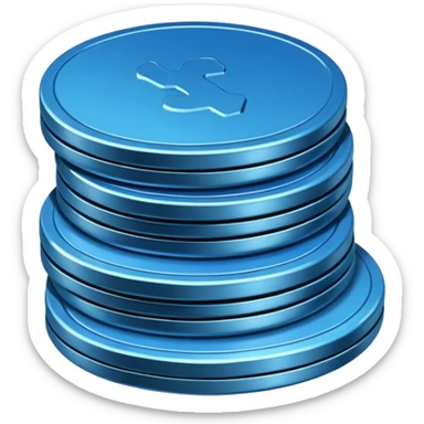blue coins credit pack sticker