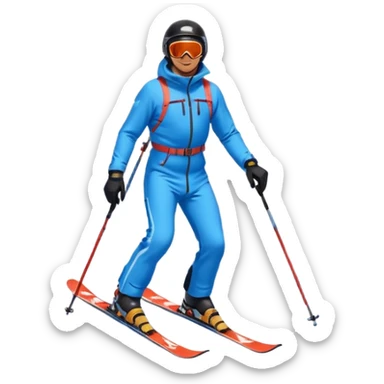 Man Skiing Background Matterhorn sticker