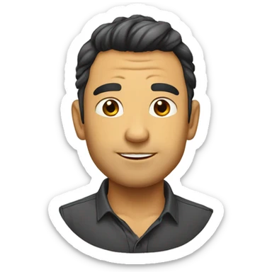  chico con pelo lasio trigueño emmo sticker