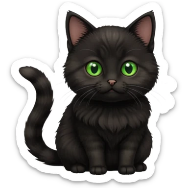 Black munchkin cat sticker