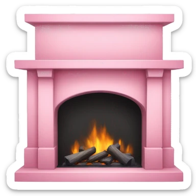 Winter Pink FirePlace sticker