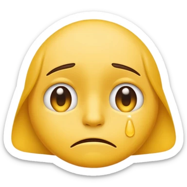 Create a very sad emoji sticker