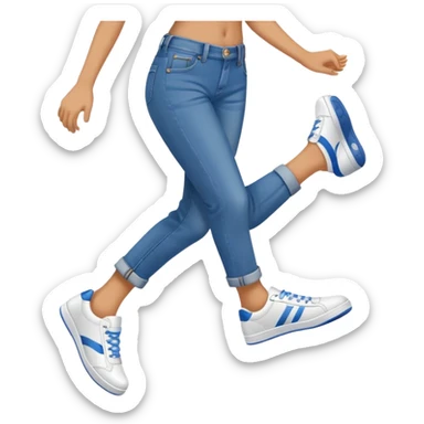 Kicking feet smiling emoji sticker