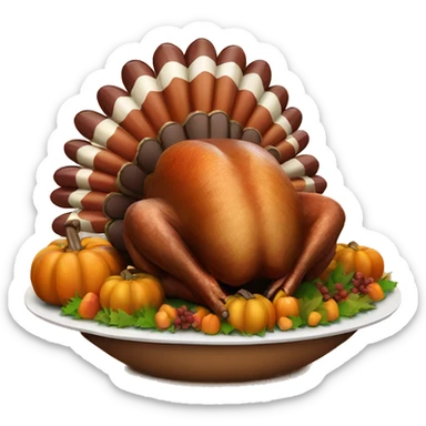Happy Thanksgiving turkey sticker