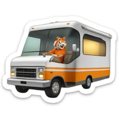 Clemson-tiger-driving-a-class-a-rv sticker