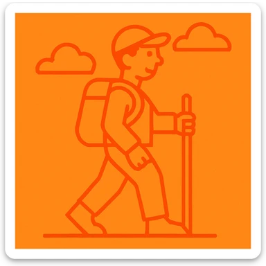 Create a monochromatic neon orange variation of the icon, maintaining the flat minimalist style and preserving all original elements of the icon. sticker
