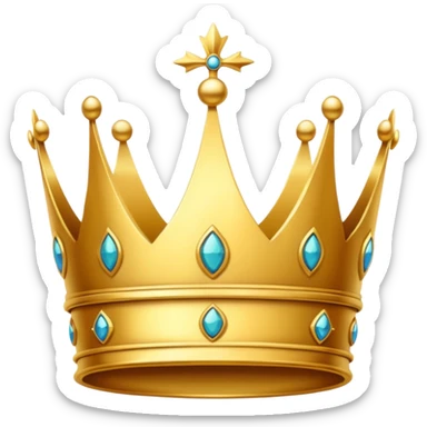 golden crown, classic royal style sticker