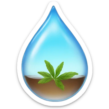 water drop-smoke on top -herb sticker