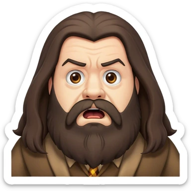 Hagrid from Harry Potter, shocked sticker