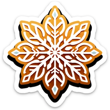 waffle with snowflake design beautiful finish sticker