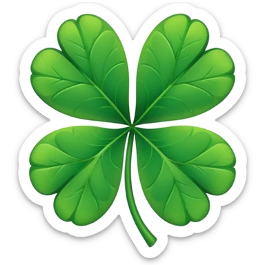 Lucky four leaf  sticker