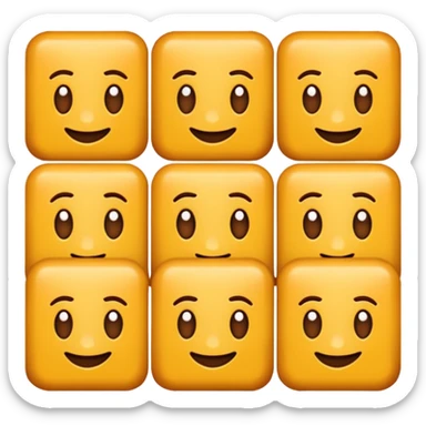 Crea una línea de cuadros como este "🟫" sticker