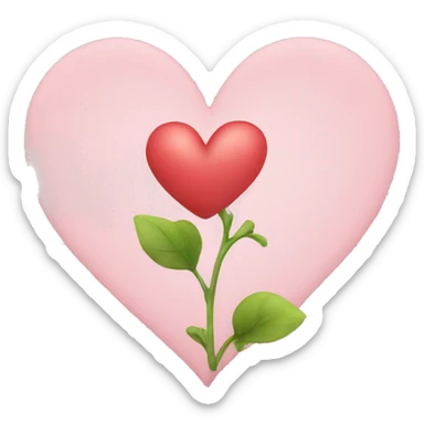 Flower heart shape  sticker