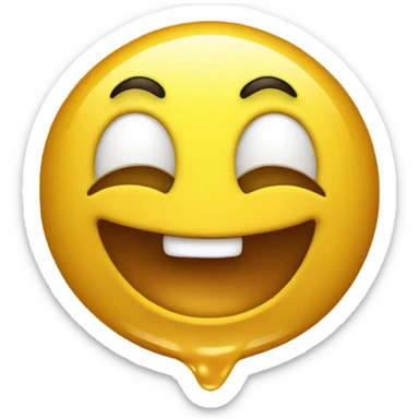 Yellow happy face vomiting yellow honey  sticker