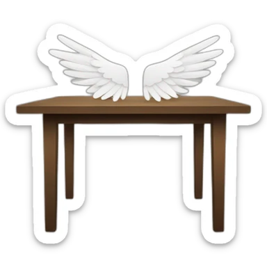 Merde avec des ailes et une table sticker