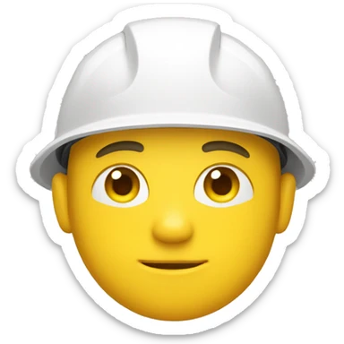 A braver man, white skin, with a construction hat yellow sticker