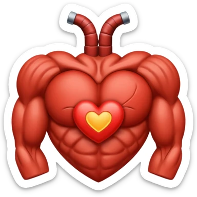 red beating heart sticker