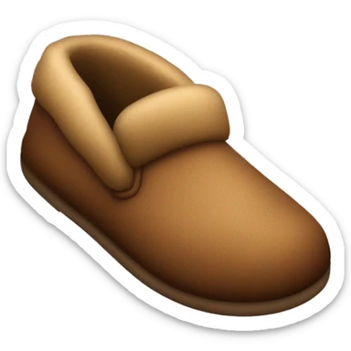 Cozy brown slippers sticker