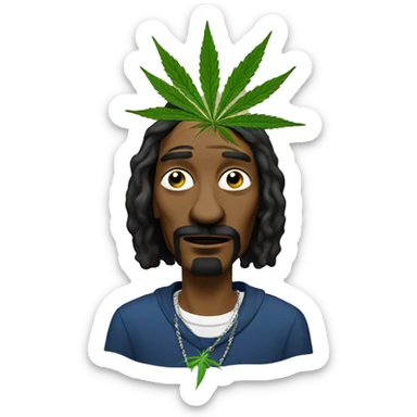 Snoop dog with weed sticker