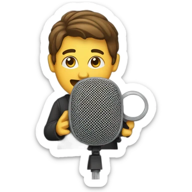 speaker in a microphone  sticker