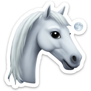 Moon horse sticker