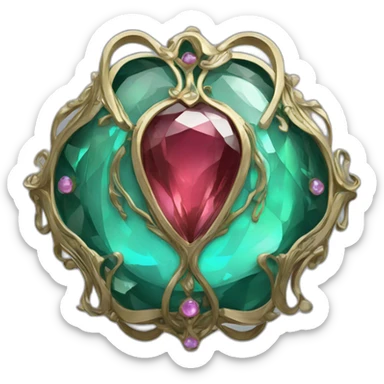 Art nouveau materia gem sticker