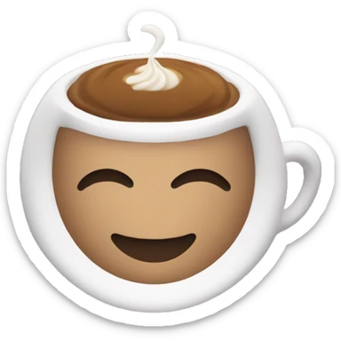 Capuchino in purple cup sticker