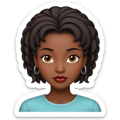Black woman pretty hairstylist  sticker
