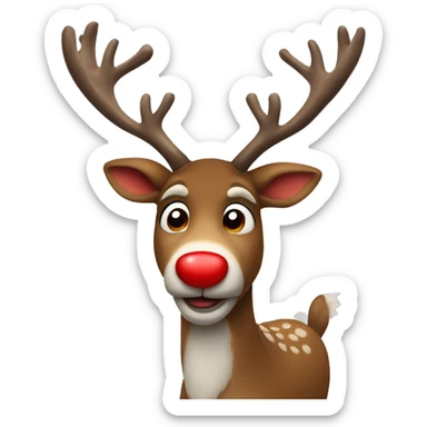Red Nosed Reindeer sticker