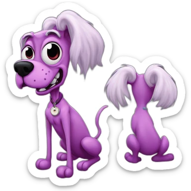 Courage the cowardly dog iced out sticker