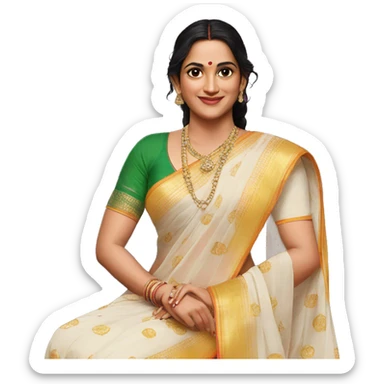 Dhoni in saree sticker