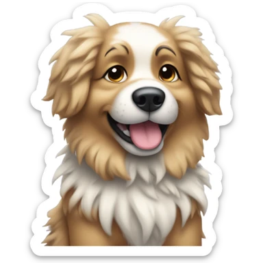 Freezing cold dog sticker