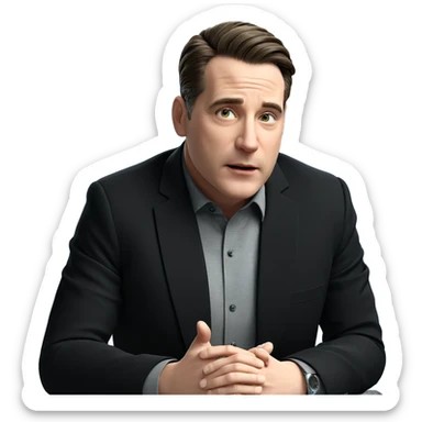 stylish boy in formal attire sticker