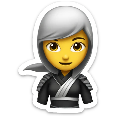 Girl ninja sticker