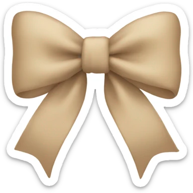 Beige bow sticker