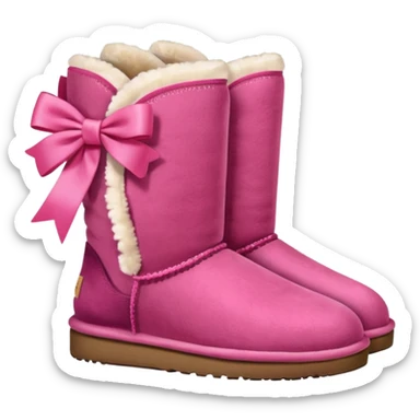 ugg boots with pink bow sticker