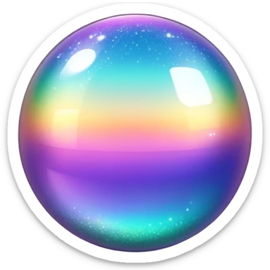 Iridescent big giant glistening glossy sparkly shiny glittery scenic thing sticker