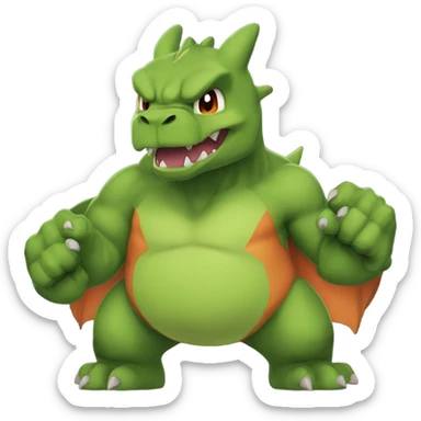 Charizard as the Hulk sticker