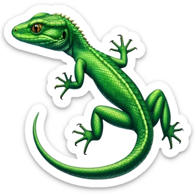 green lizard reptile sticker